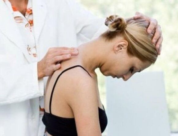 Symptoms of the disease in the neck
